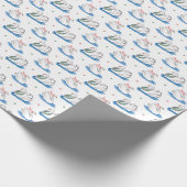 クリスマスの白鳥の包装紙 ラッピングペーパー (角)