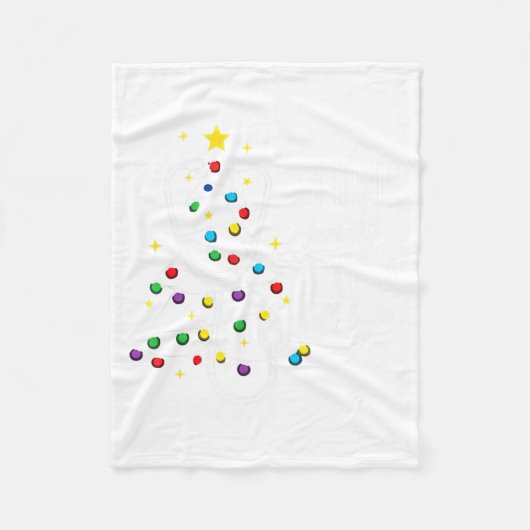 クリスマスの看護師 輝くように 明るい呼び出しライト Xma フリースブランケット (正面)