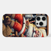 クリスマスの眠りにつくサンタクロース iPhoneケース (裏面横)