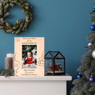 クリスマスの眠り姫 赤ちゃんの初めてのクリスマス レーザー彫刻フレーム