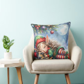 クリスマスの眠るエルフとカラー・キテン クッション (椅子)