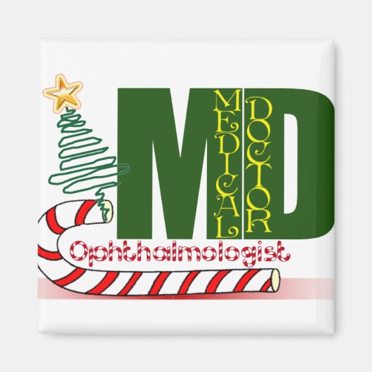クリスマスの眼科医 マグネット (正面)