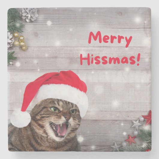 クリスマスの石のコースター、ヒスマメリース ストーンコースター (正面)