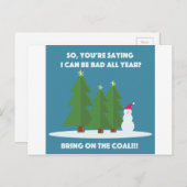 クリスマスの石炭 シーズンポストカード (正面/裏面)