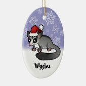 クリスマスの砂糖のグライダー(あなたのペットネームを加えて下さい) セラミックオーナメント (右)