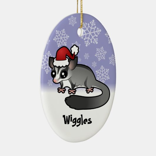 クリスマスの砂糖のグライダー(あなたのペットネームを加えて下さい) セラミックオーナメント (右)