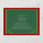 クリスマスの砂糖クッキーのレシピの郵便はがき シーズンポストカード (正面)