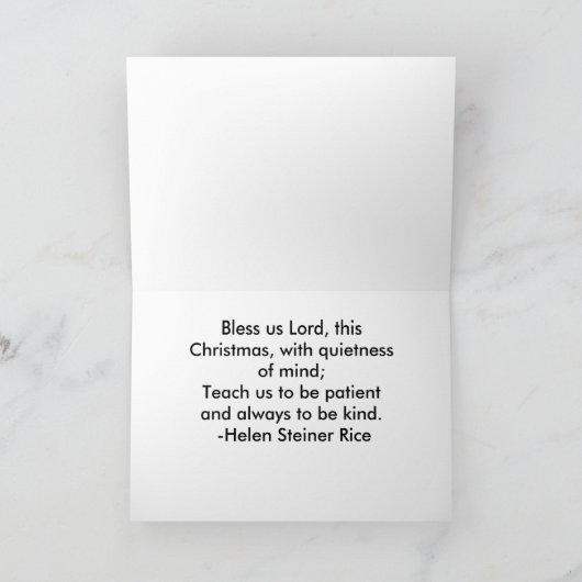 クリスマスの祈りの言葉 シーズンカード (内部)