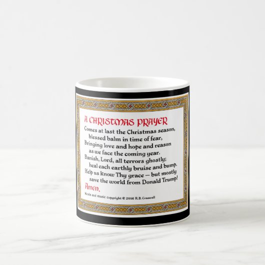 クリスマスの祈りの言葉(ドナルド・トランプ)のマグ コーヒーマグカップ (中央)