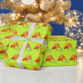 クリスマスの祈り グリーン ラッピングペーパー