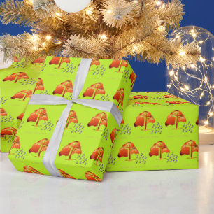 クリスマスの祈り グリーン ラッピングペーパー