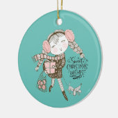 クリスマスの祈り セラミックオーナメント (左)