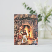 クリスマスの祖母との物語の本の時間 シーズンポストカード (スタンド正面)