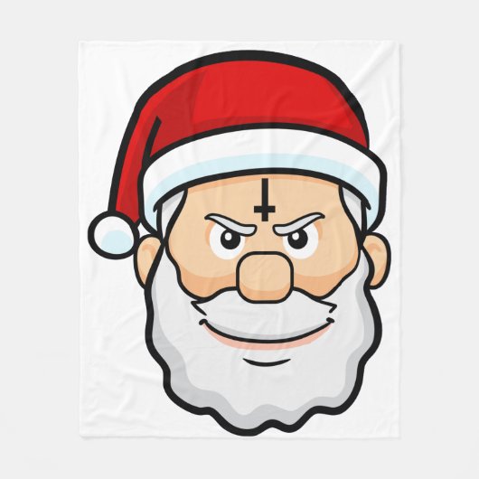 クリスマスの祝いのサンタ フリースブランケット (正面)