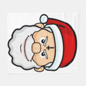 クリスマスの祝いのサンタ フリースブランケット (正面(横))