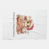 クリスマスの祝い言葉を言って キッチンタオル (横)