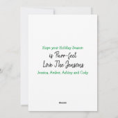 クリスマスの祝い | Holiday Cat Pun シーズンカード (裏面)