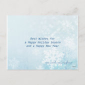 クリスマスの祝日はがき。雪の木 シーズンポストカード (裏面)