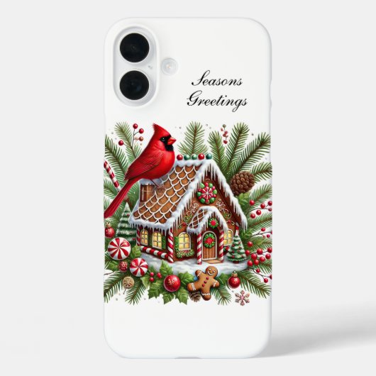 クリスマスの祝祭 カーディナル ホリデー Case-Mate iPhoneケース (裏面)