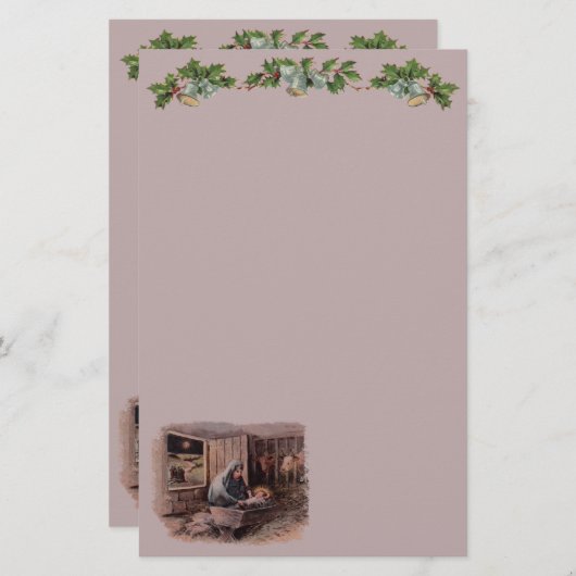 クリスマスの祝福ステーショナリー 便箋 (正面/裏面)