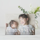 クリスマスの祝福 ゴールド バッファロープレイド フォト シーズンカード (スタンド正面)