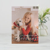 クリスマスの祝福 スクリプトとセリフの写真 シーズンカード (スタンド正面)