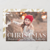 クリスマスの祝福 フォト クリスマス ホリデー カード (正面/裏面)