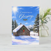 クリスマスの祝福 山小屋 シーズンカード (スタンド正面)