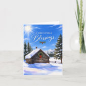 クリスマスの祝福 山小屋 シーズンカード (正面)