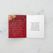 クリスマスの祝福 数6:24-26 聖書の詩 シーズンカード (内部)