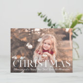 クリスマスの祝福 緑のバッファロープレイド写真 シーズンカード (スタンド正面)