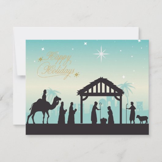 クリスマスの祝福 降臨のマージンシーン ノートカード (正面)