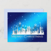 クリスマスの祝賀状 ポストカード (正面/裏面)
