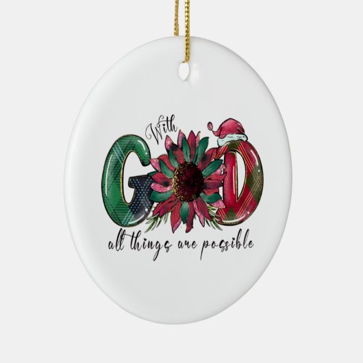クリスマスの神への贈り物は可能である セラミックオーナメント (右)