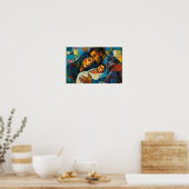 クリスマスの神聖な家族 ポスター (キッチン)