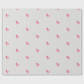 クリスマスの神聖な果実パターンのピンクの灰色の贈り物 ラッピングペーパー (フラット)