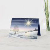 クリスマスの神聖な雪景色 シーズンカード (正面)