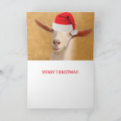 クリスマスの祭りのヤギ シーズンカード (内部)
