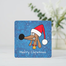 クリスマスの祭りを祝うダックスフンド