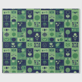 クリスマスの祭り柄 ラッピングペーパー (フラット)