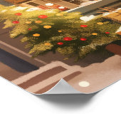 クリスマスの祭り的な店舗の風景 ポスター (角)