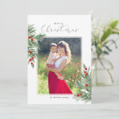 クリスマスの祭り ヨリイカの写真カード 招待状 (スタンド正面)