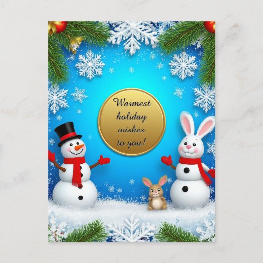 クリスマスの祭典の場面 シーズンポストカード (正面)