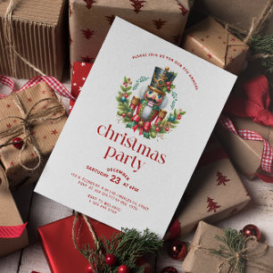 クリスマスの祭典用ナッツクラッカーを使ったクリスマスパーティー 招待状