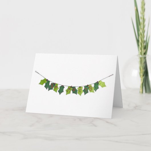 クリスマスの祭典「メリークリスマスバナー」は休日にぴったりだ シーズンカード (正面)