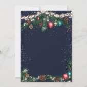 クリスマスの祭典　松の枝　雪　ウェディング 招待状 (裏面)