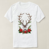 クリスマスの祭典 鹿の角 フェスティブ Tシャツ