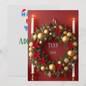 クリスマスの祭壇飾り キャンドル付 シーズンカード (正面/裏面)