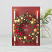 クリスマスの祭壇飾り キャンドル付 シーズンカード (スタンド正面)