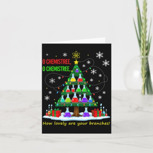 クリスマスの科学の先生 67 メーム サンタ オー ケミスト カード (正面)